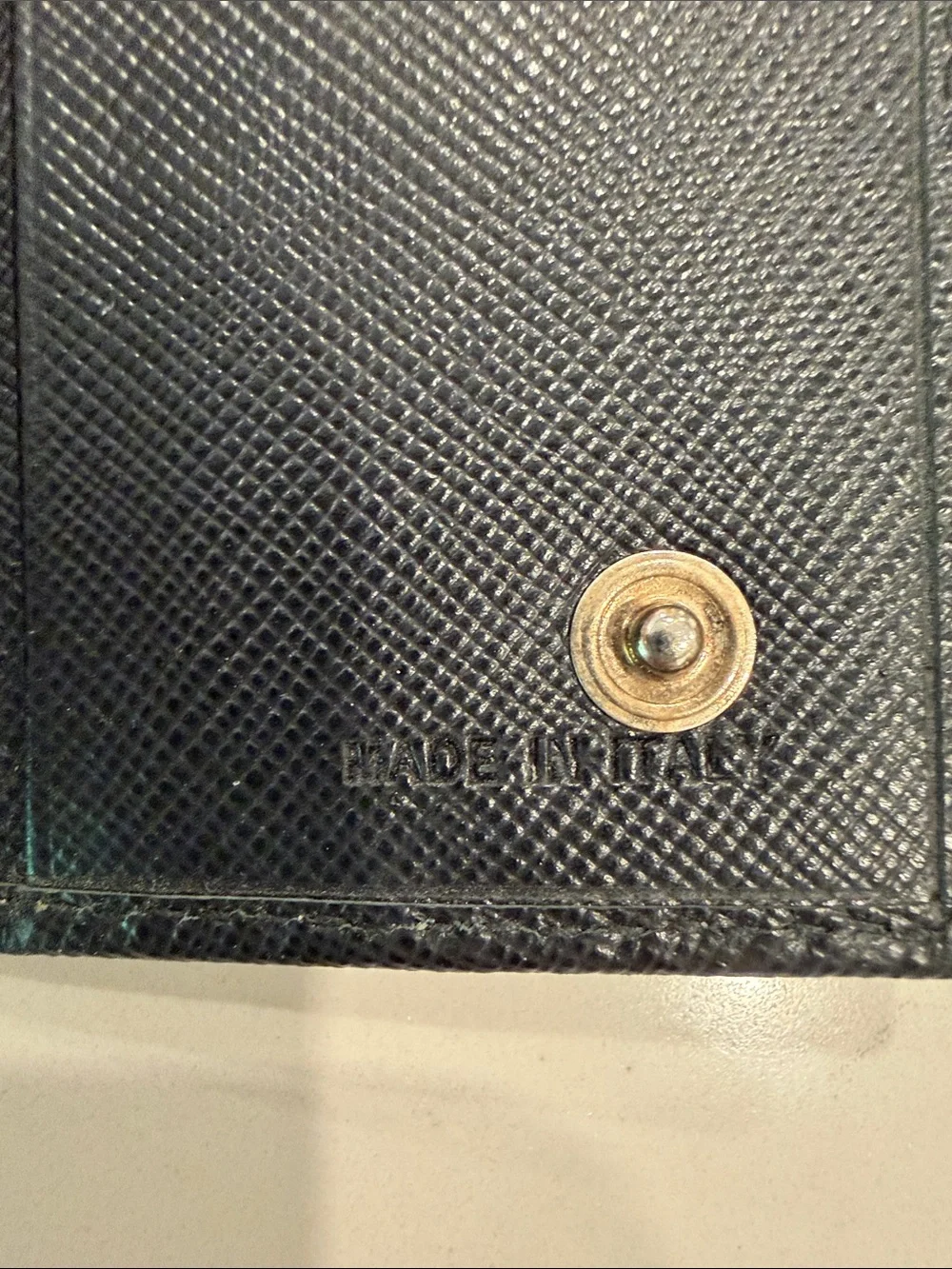 Prada Black Leather key card holder authentic